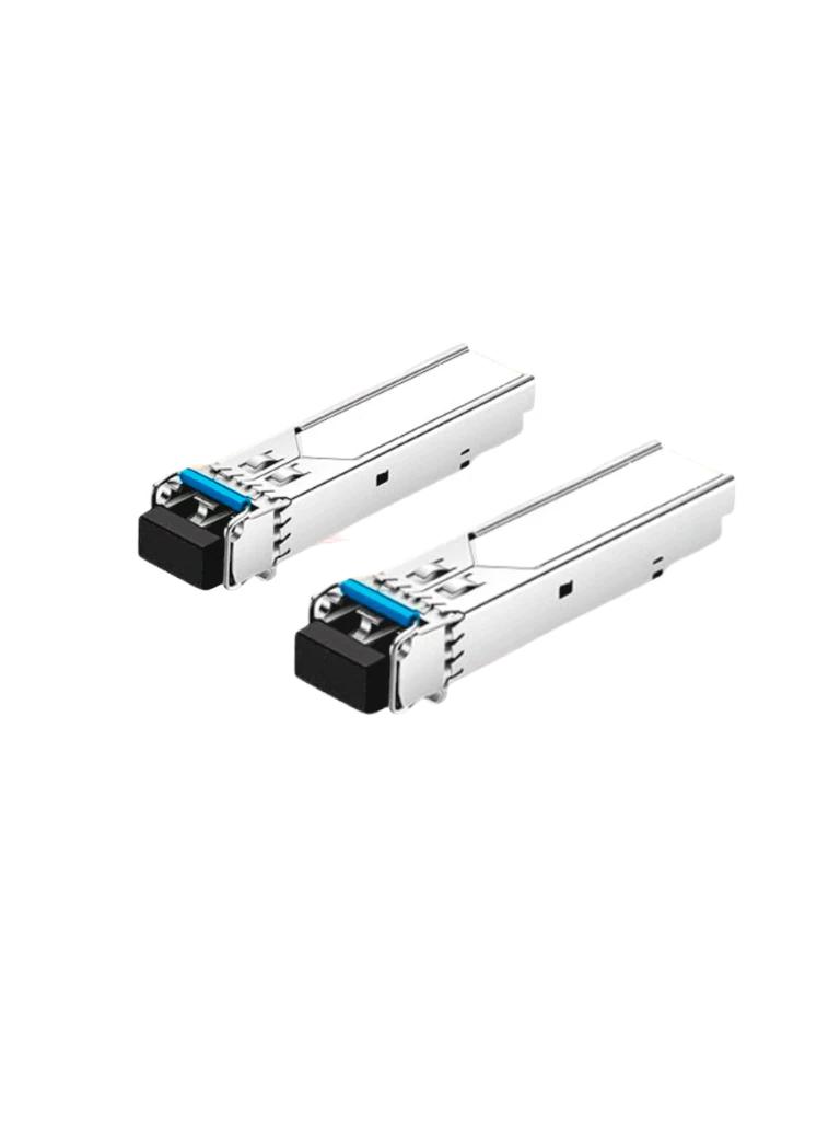 TCE - SFP-GE-LX-1310nm - Par de transceptores de fibra óptica SFP monomodo / 1310nm / DDM / Conector LC Dual / mini-Gbic / Velocidad 1.25Gbps / Hasta 20 KM de conexión #FO