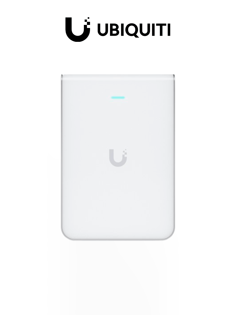UBIQUITI U7-PRO-WALL - AP WIFI 7 para pared con radio de 6Ghz , 300 dispositivos conectados simultaneamente , puerto Uplink 2.5GbE , 5.7 Gbps en 6Ghz , alimentación POE 802.3at.