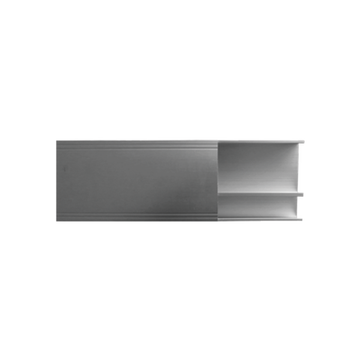 Canaleta de aluminio línea R40 color blanco, 117 x 27.3mm, tramo de 3 metros 