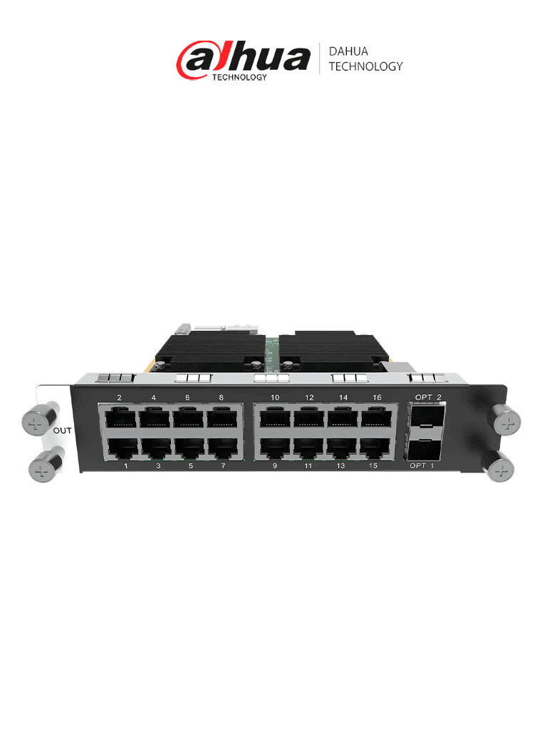 H_16xRJ45+2xFiber sending card NOVASTAR/Tarjeta de 16 puertos RJ45/2 Puertos STP/Hasta 650,000 píxeles por puerto a 8 bits/Diseñada para integrarse con los controladores H2, H5, H9 y H15 de NovaStar
