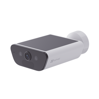 Camara de Bateria con Panel Solar Integrado / 4K Resolucion / WI-FI 6 / Vision Nocturna / Detección Humana y de Vehiculos / Batería de 10400 MAH / IP65 