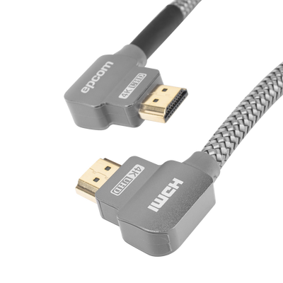 Cable HDMI Angulo 90º| 1m | Alta Definición | Version 2.0 | Alta velocidad 18Gbps | 4K@60Hz | 