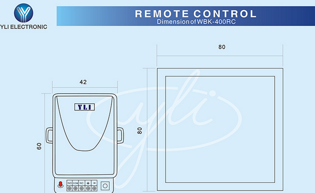 YLI WBK400RC - Botón inalámbrico de pared con relevador para control de acceso - Imagen 3