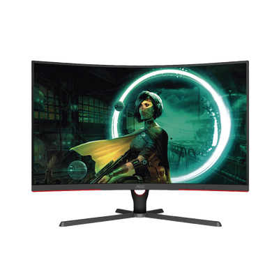 Monitor Curvo 32" WIDESCREEN GAMING W-LED VA, Resolución 1920x1080p 165Hz, con Entradas de Video HDMI / DISPLAYPORT, Bisel Ultra Delgado, Soporta VESA