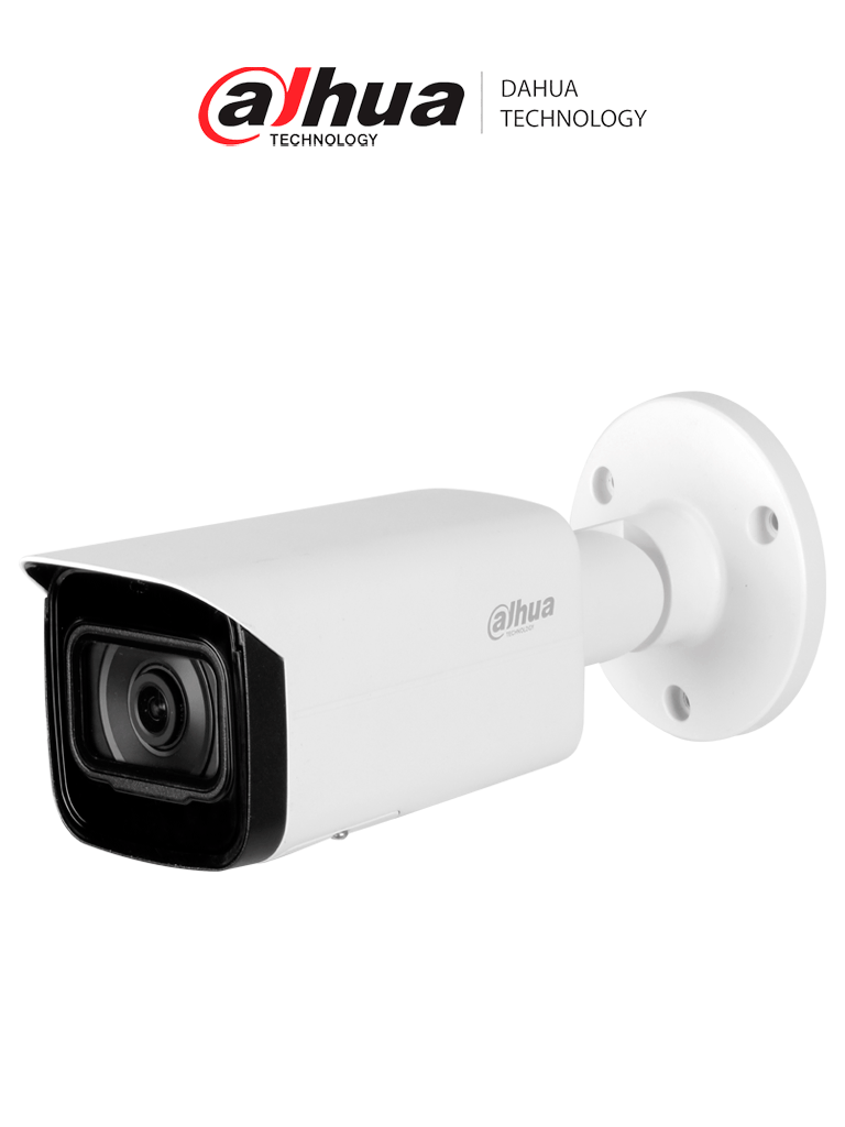 DAHUA DH-IPC-HFW5442T-SE - Cámara Bullet de 4MP con tecnología Acupick y WizMind, sin metadatos de video, IA SSA, detección facial, mapa de calor, conteo de personas, lente de 2.8mm, IR 80m, SMD 3.0, ranura micro SD, ePoE, IP67, IK10. 
