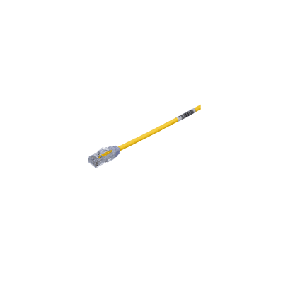 Cable de Parcheo UTP Cat6A, CM/LSZH, Diámetro Reducido (28AWG), Color Amarillo, 5ft