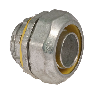 Conector recto metálico para tubería liquidtight de 1/2" (13 mm). 