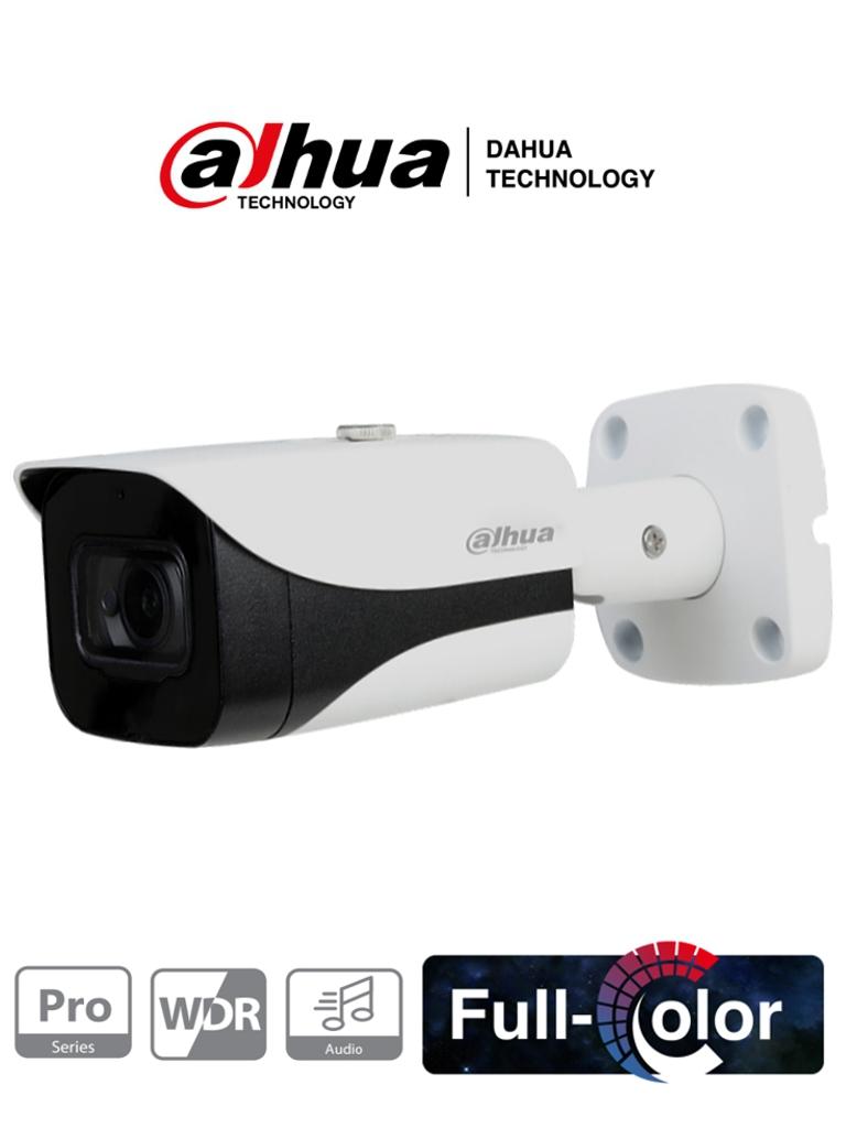 DAHUA HAC-HFW2249E-A-NI - Cámara Bullet Full Color 2 Megapixeles/ Serie Pro/ Lente de 3.6 mm/ Microfono Integrado + 1 Entrada de Audio/ FullColor-Starlight Sin Leds/ WDR Real/ IP67/ #FullColor #SeriePro