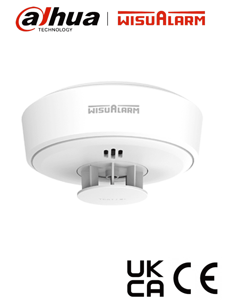 DAHUA WISUALARM HY-HT10A -Detector de Calor Autónomo, Monitoreo Constante de Temperatura, Detección Rápida de Incendios de Clase A1 (54°C to 65°C)Sonido de Alarma de 85dB, Certificaciones CE, Batería No Remplazable de hasta 10 años#LoNuevo #Wisualarm #WR