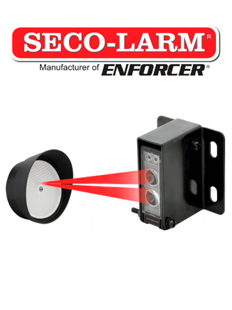 Seco-Larm E936S45RRGQ - Sensor de haz fotoeléctrico reflectante . Cumple con el estándar UL325, 13 metros de alcance ( 45 ft) 