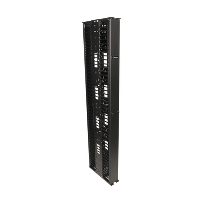 Organizador RouteIT Vertical Doble de 45UR,  Fabricado en Acero Laminado en Frío 16AWG, 6in (152mm) de Ancho 