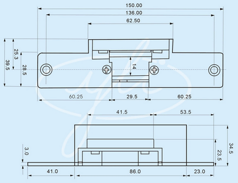 YLI YS130NO - Cerradura Eléctrica para Control de Acceso / Función NO / 12 VDC / Compatible con controles de acceso / Fail Secure - Imagen 2