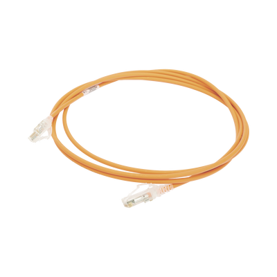 Patch Cord MC6 Modular Cat6 UTP, CM/LS0H, 7ft, Color Naranja, Diámetro Reducido (28AWG)