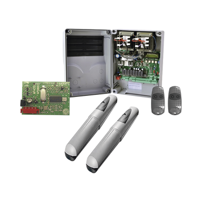 Kit de operadores AXO 3024 Para puertas Abatibles de hasta 3 Metros y 500 Kg de peso por hoja 