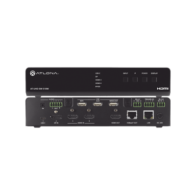 FIVE-INPUT UNIVERSAL SWITCHER WITH WIRELESS PRESENTATION LINK 