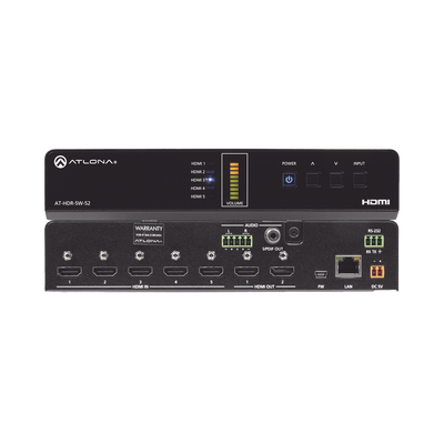 Switch de matriz HDMI 4K HDR 5×2