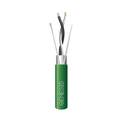 Bobina de 305 Metros / Cable 2 x 22 AWG / Color Verde / Blindado / Plenum / Trenzado para Aplicaciones de Transmisión de Datos a Alta Velocidad para Automatización, EIA-485, BACnet y otros Sistemas de Comunicación