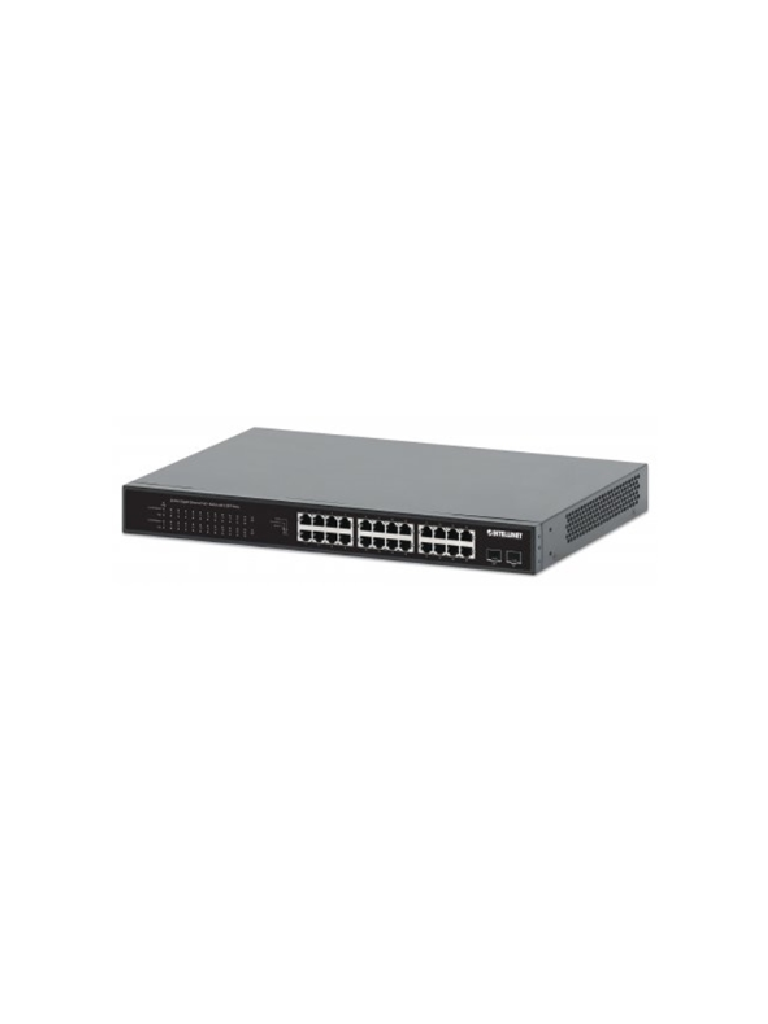 Intellinet - 561891 Switch PoE+ de 24 puertos Gigabit con 2 puertos SFP #I&MBFIN