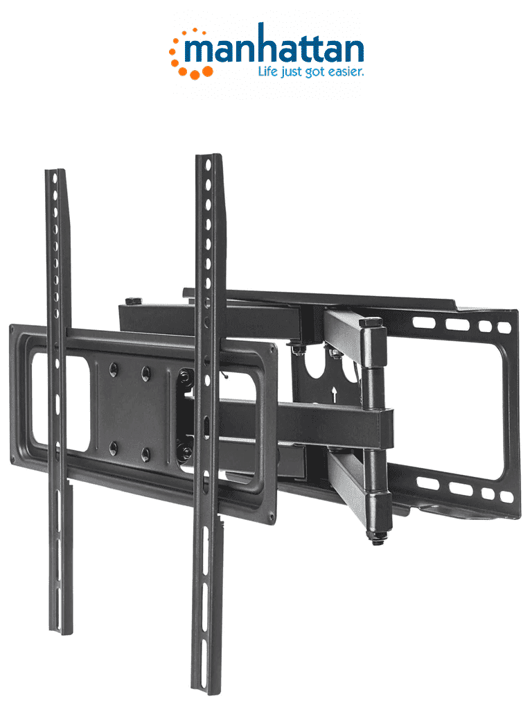 MANHATTAN 461344 - Soporte Universal para pantallas / de 32" a 55" / Soporta hasta 40 Kg / Ajuste de inclinación, giro y nivel / Color Negro / Fabricado en acero (Sobre Pedido)#I&MBFIN