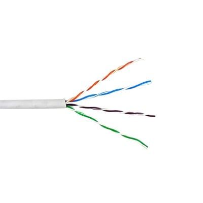 Bobina de Cable de 305 Metros UTP Cat6 Riser / Color Blanco / UL, CMR, Probado a 350 Mhz / Para Aplicaciones de CCTV, Redes de datos, IP megapixel, Control RS485