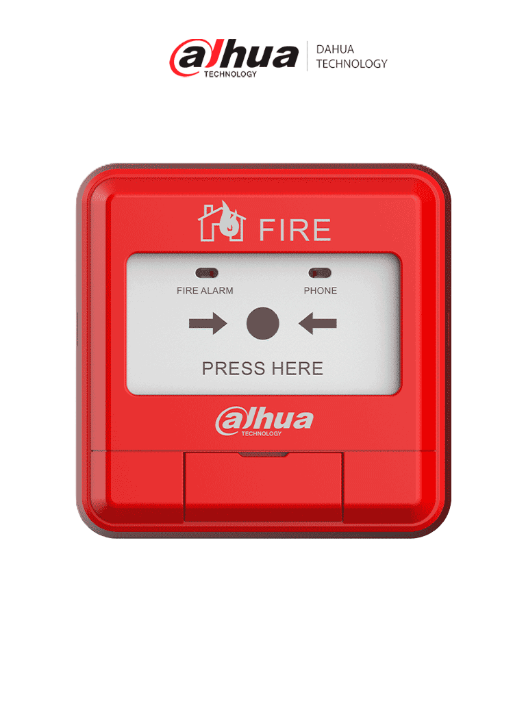  DAHUA WISUALARM HY-1200 - Estacion Manual de Alarma de Emergencia Direccionable/  2 Hilos sin Polaridad/ Cumple con Norma EN54-11/ Saida Independiente Par de Contactos Normalmente Abiertos/ #LoNuevo #Wisualarm