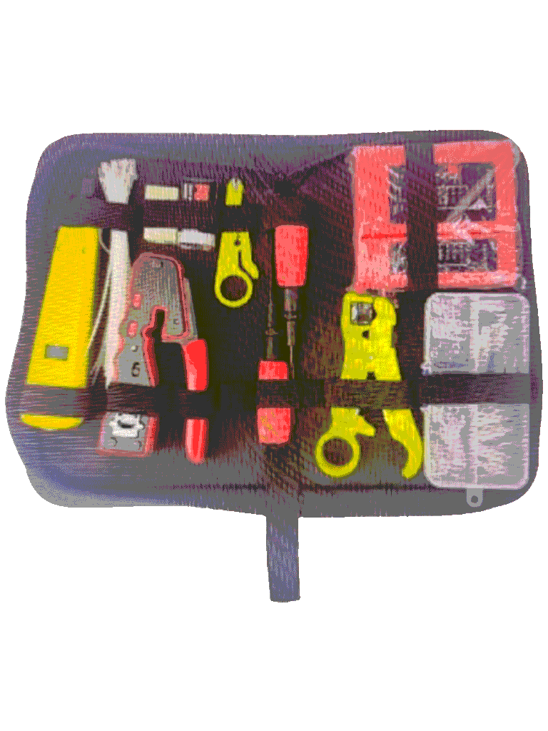 TCE LN-NET-TK-80 - Kit de Herramientas para Instalación de Redes Pass-Through, Crimpadora RJ45, Probador de Cables, Pelacables y Accesorios #NUEVO1M