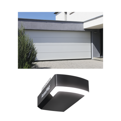KIT COMPLETO Puerta D/ Garage 10x7 Pies / Lisa Linea Central / Color blanco / Insulada / Incluye Motor FS1000APPRT / 1/2HP / Fuerte/Silencioso/Luz LED/Motor DC .