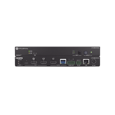 OMEGA SWITCHING TRANSMITTER WITH 2X HDMI AND 1X USB-C WITH ANALOG AUDIO OUTPUT 