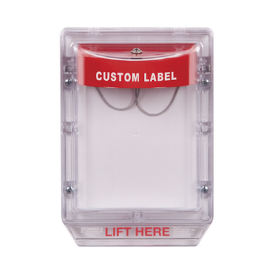 Cubierta Protectora de Policarbonato Serie Stopper II® , Con Bocina, Sin Espaciador, Montaje Empotrado, Etiqueta Personalizada