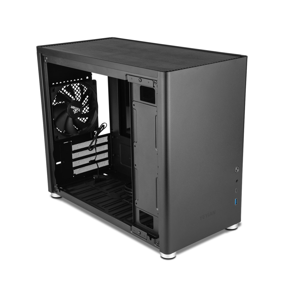 GABINETE YEYIAN HUSSAR CON CRISTAL TEMPLANO MICRO ATX YCM-ATXAW-01