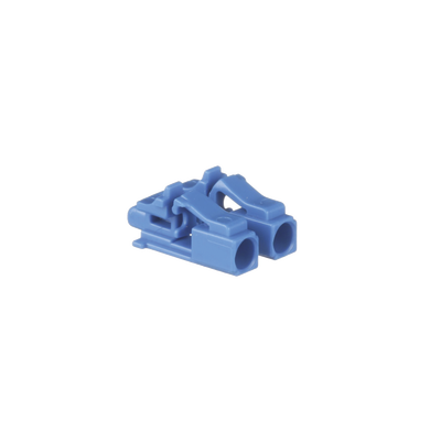Kit de 10 Dispositivos para Bloquear Puertos de Fibra Óptica LC Duplex, Color Azul, Incluye Llave de Extracción