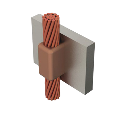 Molde para soldadura exotermica cable de paso vertical cal.4/0 a Placa Vertical.