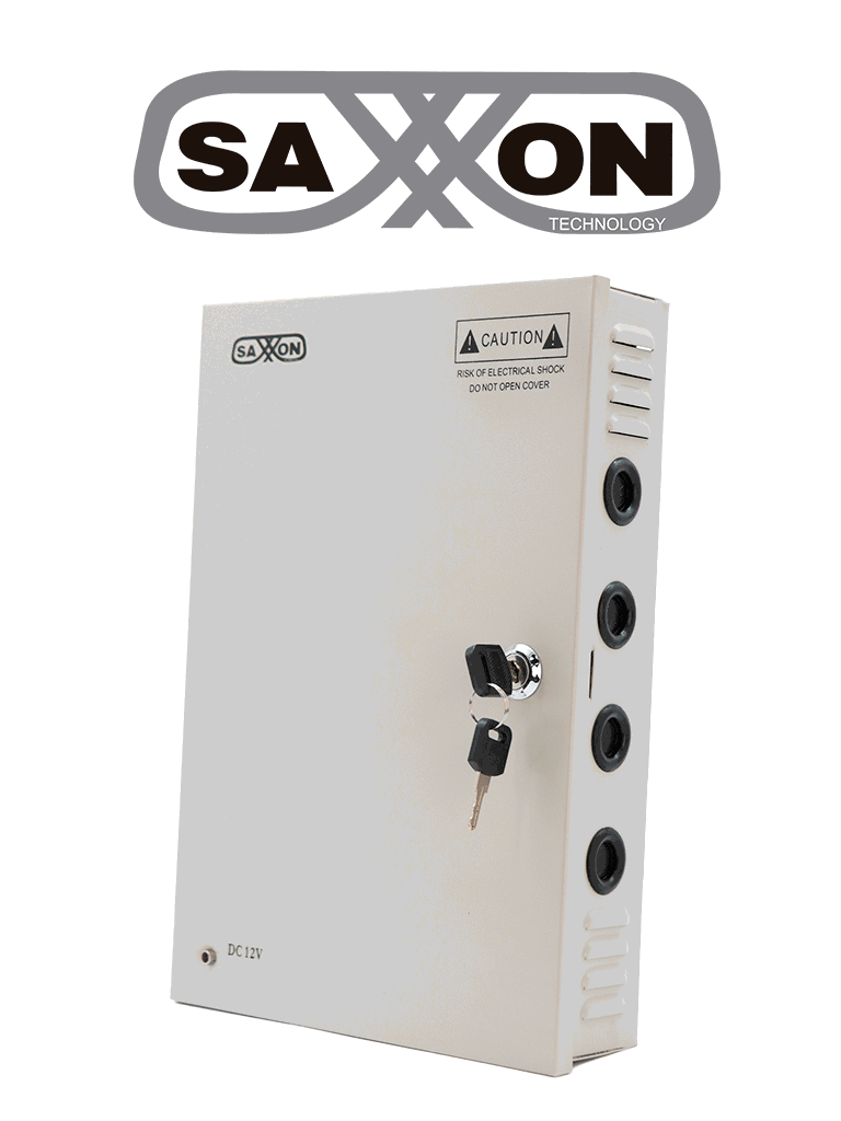 SAXXON SX30A18CH - Fuente de Poder Profesional 12 VCD / 30 Amperes / 18 Canales / 1.6 Amperes por Canal / Protección contra Sobrecargas / Led Indicador de Funcionamiento / Con Switch 110/220V