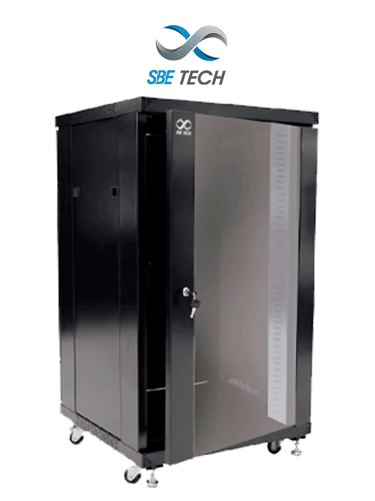 SBETECH GNL20URP600PC - Gabinete de piso de 20UR de alto con puerta de cristal 