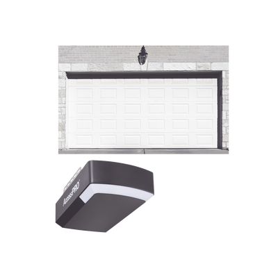 KIT COMPLETO Puerta D/ Garage 14x7 Pies / Cuadro Corto / Color blanco / Insulada / Incluye Motor FS1000APPRT / 1/2HP / Fuerte/Silencioso/Luz LED/Motor DC .