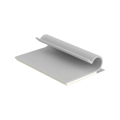 Clip Adhesivo Tipo J, Para Cables de Hasta 6.4 mm de Diametro, Uso Interior, Color Gris, Paquete de 100pz 