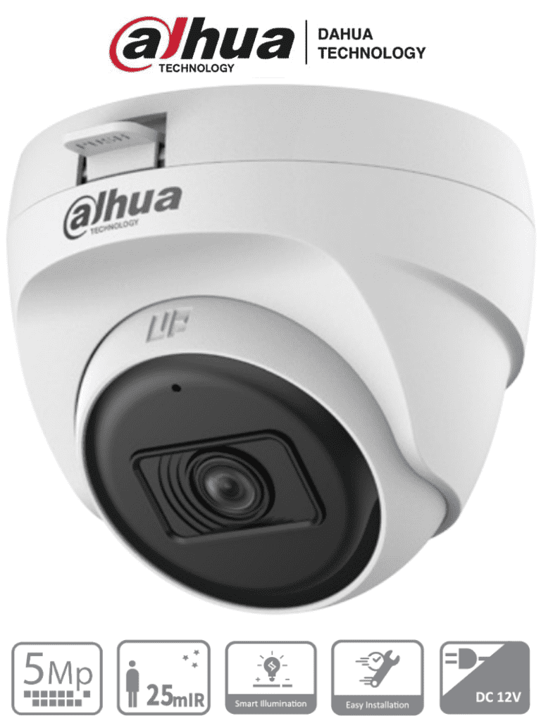 DAHUA HAC-T1A51N-U-28-S2 - Cámara Domo de 5 Megapixeles/ Lente de 2.8mm/ 106 Grados de Apertura/ IR de 25 Mts/ Uso Interior/ Soporta HDCVI/AHD/TVI y CBVS/ #LoNuevo #M1