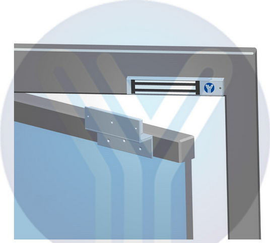 YLI MBK350ZLW - Soporte de electroiman de 350 Kg para puerta con apertura interior / Tipo Z / Compatible con YM350WS clave 76006 - Imagen 3