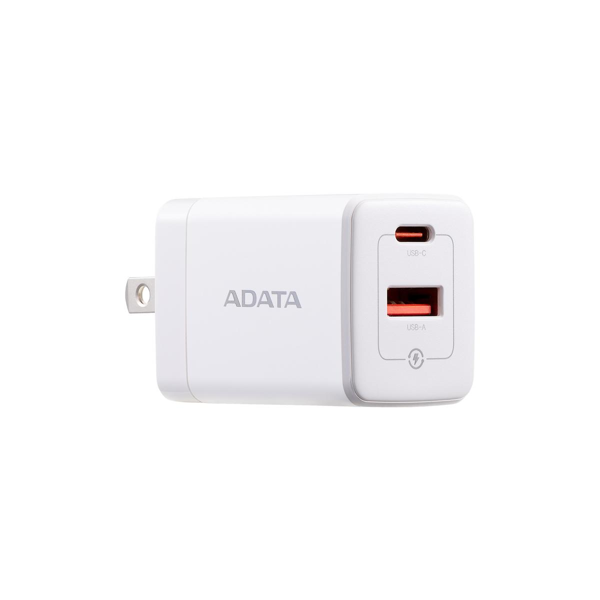 CARGADOR DE PARED ADATA USB 35W,USB-C BLANCO (CHARGERU-0352-QCPDWH)