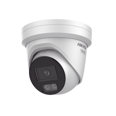 Turret IP 4 Megapixel / Imagen a color 24/7 / Lente 4 mm / Luz Blanca 40 mts / Exterior IP67 / Micrófono Integrado / WDR 120 dB / Audio y Alarma / Onvif / MicroSD