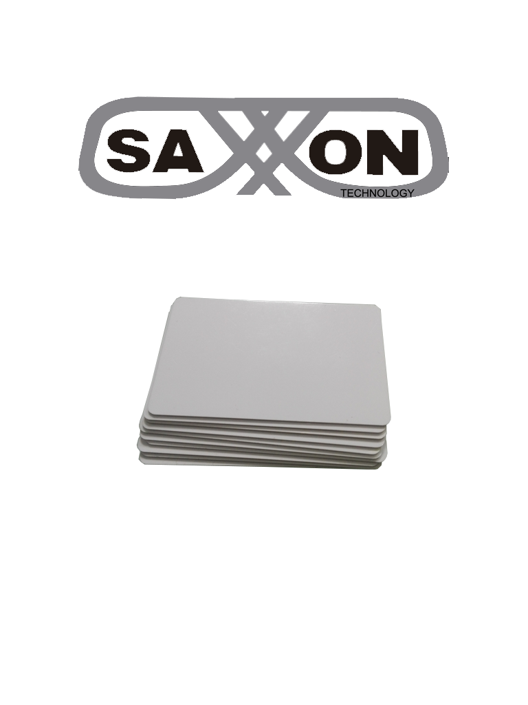 SAXXON SAXDUAL03 - Paquete de 10 TAG De PVC / UHF / ID / Compatible con Lectoras SAXR2656 & SAXR2657 / Lectoras de Proximidad 125 khz / EPC GEN2 / Folio Impreso