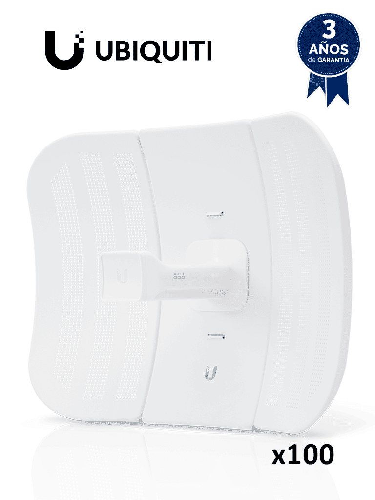 Kit de 100 UBIQUITI LiteBeam M5 LBE-M5-23 - Radio (CPE) airMAX M5/ 5 GHz (5150 - 5875 MHz)/ Antena Integrada de 23 dBi 