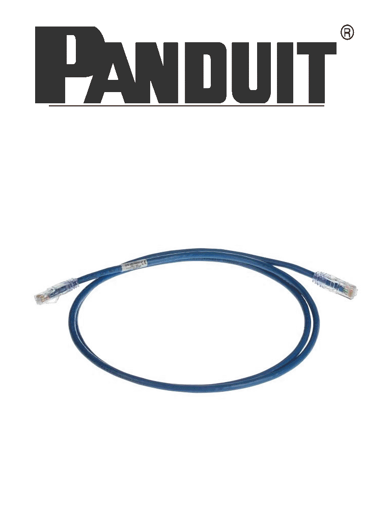 PANDUIT UTPSP5BUY Patch cord de 100% cobre UTP Cat 6 / 24 AWG / 5 pies (1.52 m) / Categoría 6 / Azul