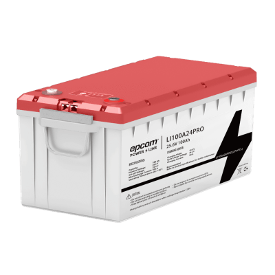 Batería LiFePO4 25.6V 100AH / Con BMS Integrado / Vida Útil de más de 3500 Ciclos / Conector RS485 y CAN