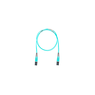 Jumper de Fibra Optica Multimodo 50/125 OM4, LC-LC Duplex, LSZH, Color Aqua, 3 Metros