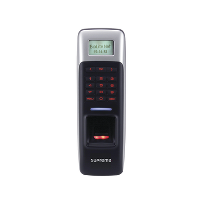 BioLite Net Lector de Huella con Teclado y Proximidad (13.56MHz Mifare/DesFire) Protección IP65 / Uso con BioStar 2