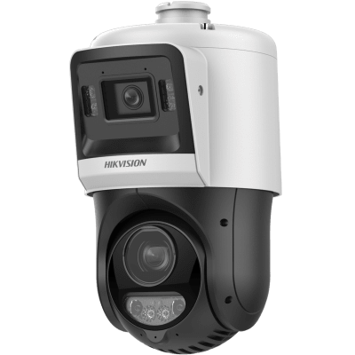 [TandemVu] Domo PTZ IP 4 Megapixel con Cámara Fija 4 Megapixel / 25X Zoom / 100 mts IR / IP66  / ACUSENSE / PoE+ / Entrada-Salida de Audio y Alarma / Ultra Baja Iluminación / Micro SD
