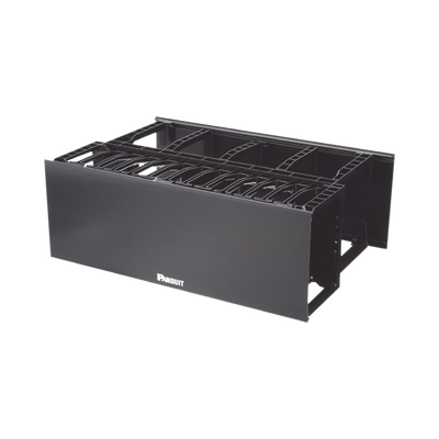 Organizador de Cables Horizontal NetManager de Alta Densidad, Doble (Frontal y Posterior), Para Rack de 19in, 4UR