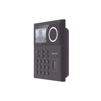 Terminal Min Moe WiFi con Batería de Respaldo / Administrable por Smartphone o Nube /  Acceso y Asistencia /  Huella, Facial y Tarjetas MIFARE /  500 rostros y 1,000 Huellas y Tarjetas / Detección de Cubrebocas / HikConnect