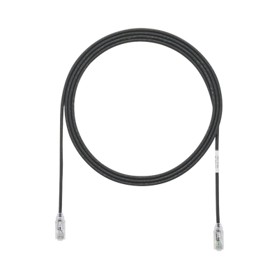 Cable de Parcheo TX6, UTP Cat6, Diámetro Reducido (28AWG), Color Negro, 4ft 